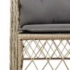 vidaXL Ensemble &agrave; manger de jardin coussins 7 pcs m&eacute;lange beige rotin