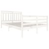 vidaXL Cadre de lit sans matelas blanc bois massif 140x200 cm