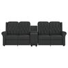 vidaXL Fauteuil inclinable porte-gobelets 4 places noir similicuir
