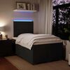 vidaXL Sommier &agrave; lattes de lit avec matelas Noir 120x200 cm Velours