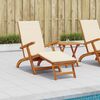 vidaXL Chaise longue d'ext&eacute;rieur repose-pieds et table Acacia solide