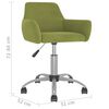 vidaXL Chaises pivotantes &agrave; manger lot de 4 vert clair velours