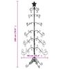 vidaXL Arbre de No&euml;l en m&eacute;tal pour d&eacute;coration noir 180 cm