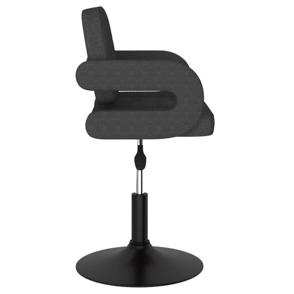 vidaXL Chaises pivotantes &agrave; manger lot de 4 Gris fonc&eacute; Tissu