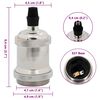 vidaXL Douilles de lampe 2 pcs nickel satin&eacute; E27