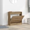vidaXL Cabinet &agrave; chaussures avec porte Ch&ecirc;ne artisanal 60 x 21 x 57 cm