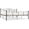 vidaXL Cadre de lit sans matelas noir m&eacute;tal 180x200 cm