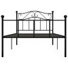 vidaXL Cadre de lit sans matelas noir m&eacute;tal 100x200 cm