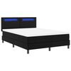 vidaXL Lit &agrave; ressorts avec matelas Noir 160 x 200 cm Simili cuir