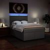 vidaXL Sommier &agrave; lattes de lit avec matelas Gris 140x200 cm Similicuir