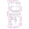 vidaXL Buffet haut Gris b&eacute;ton 69,5x34x180 cm Bois d'ing&eacute;nierie