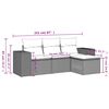 vidaXL Salon de jardin 4 pcs avec coussins noir r&eacute;sine tress&eacute;e