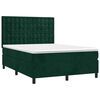vidaXL Sommier &agrave; lattes de lit matelas et LED Vert fonc&eacute; 140x190 cm
