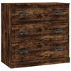 vidaXL Buffets 3 pcs Ch&ecirc;ne fum&eacute; Bois d'ing&eacute;nierie