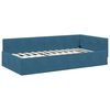 vidaXL Cadre de lit d'angle Bleu 80 cm x 200 cm VeloursetContreplaqu&eacute;
