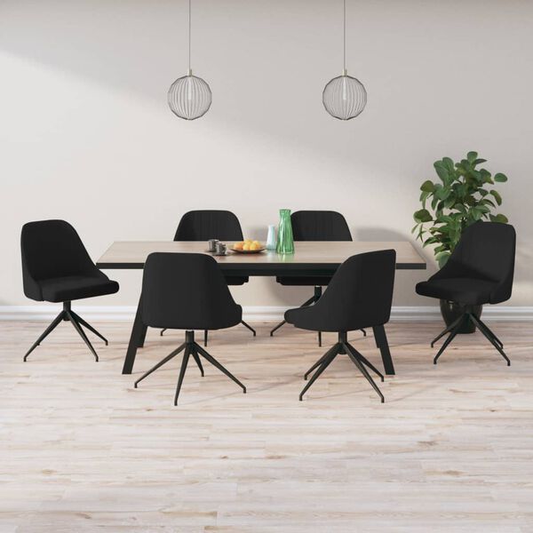 vidaXL Chaises &agrave; manger lot de 6 noir velours
