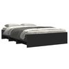 vidaXL Cadre de lit sans matelas noir 120x190 cm bois d'ing&eacute;nierie