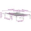 vidaXL Cadre de lit Naturel 120 x 190 cm Pin massif
