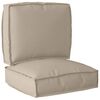 vidaXL Set de coussins de palette 2 pcs Taupe Tissu Oxford