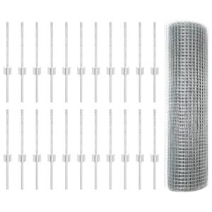 vidaXL Cl&ocirc;ture en fil soud&eacute; avec poteaux 50 x 0,4 m Acier galvanis&eacute;