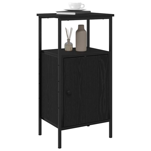 vidaXL Cabinet de chevet 2 pcs Ch&ecirc;ne noir 41 x 31 x 80 cm