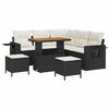 vidaXL Ensemble de canap&eacute; de jardin 8 pc Noir polyrotin