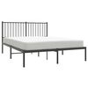 vidaXL Cadre de lit métal sans matelas avec tête de lit noir 135x190cm