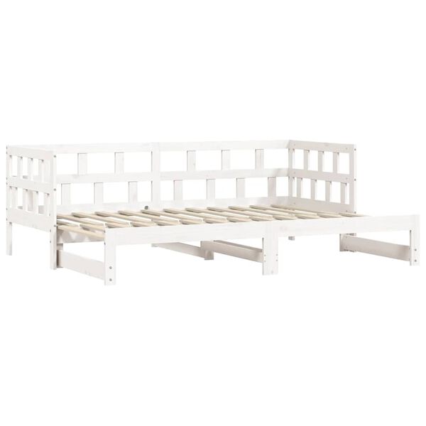 vidaXL Lit de jour et lit gigogne sans matelas 90x190 cm bois massif