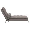 vidaXL Chaise longue de massage avec traversin taupe tissu