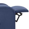 vidaXL Fauteuil de massage Bleu Tissu