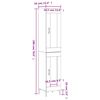 vidaXL Buffet haut Blanc 34,5x34x180 cm Bois d'ing&eacute;nierie