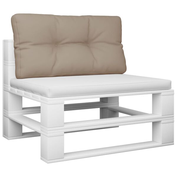 vidaXL Coussin de palette taupe 80x40x12 cm tissu