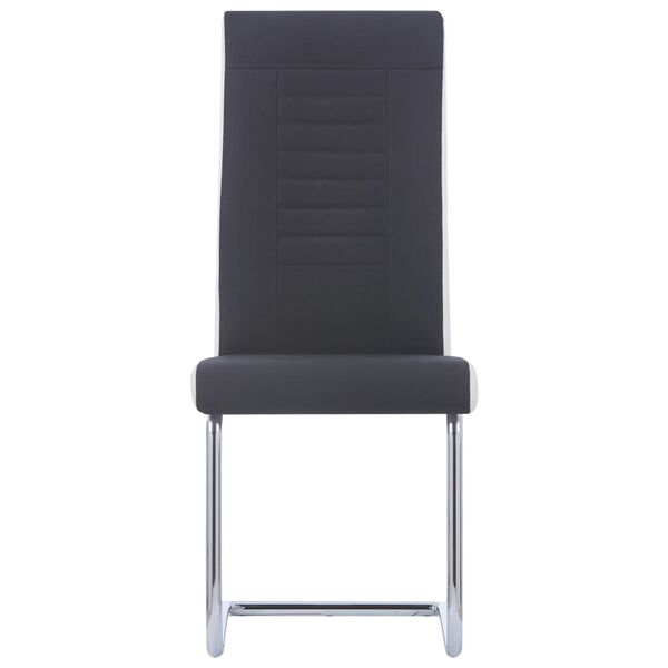 vidaXL Chaises &agrave; manger cantilever lot de 4 noir tissu