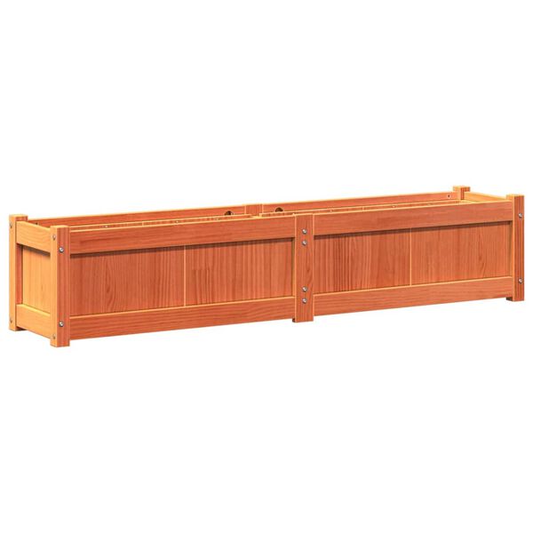 vidaXL Jardini&egrave;re cire marron 150x31x31 cm bois de pin massif