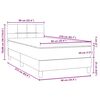 vidaXL Sommier &agrave; lattes de lit avec matelas noir 90x210 cm velours
