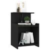 vidaXL Table de chevet Noir 40x35x60 cm Agglom&eacute;r&eacute;