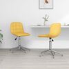 vidaXL Chaises pivotantes &agrave; manger lot de 2 jaune tissu