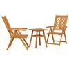 vidaXL Ensemble de salle &agrave; manger pour jardin 3 pc Marron