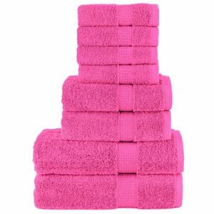 vidaXL Ensemble de serviettes de qualit&eacute; sup&eacute;rieure SOLUND 8 pcs rose