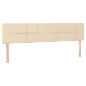vidaXL T&ecirc;tes de lit Cr&egrave;me 160x5x78/88 cm Tissu