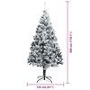 vidaXL Sapin de No&euml;l avec 300 LED avec support Blanc 300 cm PVC
