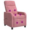 vidaXL Fauteuil de massage inclinable Rose Velours (V)