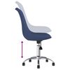 vidaXL Chaise pivotante de bureau Bleu Tissu