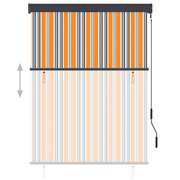 vidaXL Store roulant d'ext&eacute;rieur 120x250 cm Jaune et bleu