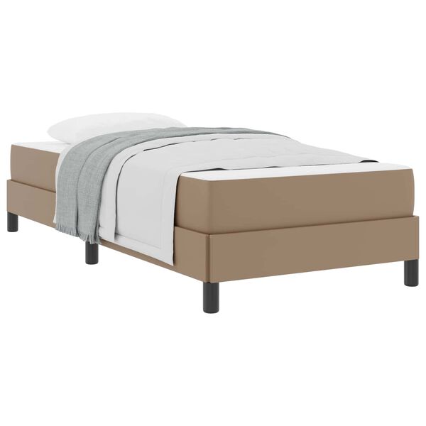 vidaXL Cadre de lit avec matelas Cappuccino 80 x 200 cm tissu