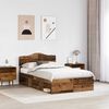 vidaXL Cadre de lit Bois ancien 120 x 200 cm Bois de pin massif