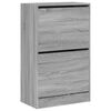 vidaXL Armoire &agrave; chaussures sonoma gris 60x34x96,5cm bois d'ing&eacute;nierie