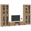 vidaXL Ensemble meuble TV avec porte Ch&ecirc;ne artisanal Bois d'ing&eacute;nierie