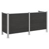 vidaXL Cl&ocirc;ture de poubelle Gris 237 x 85 x 115 cm Aluminium et WPC