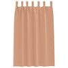 vidaXL Rideaux occultants avec anneaux 2 pcs Marron Clair 175 x 140 cm